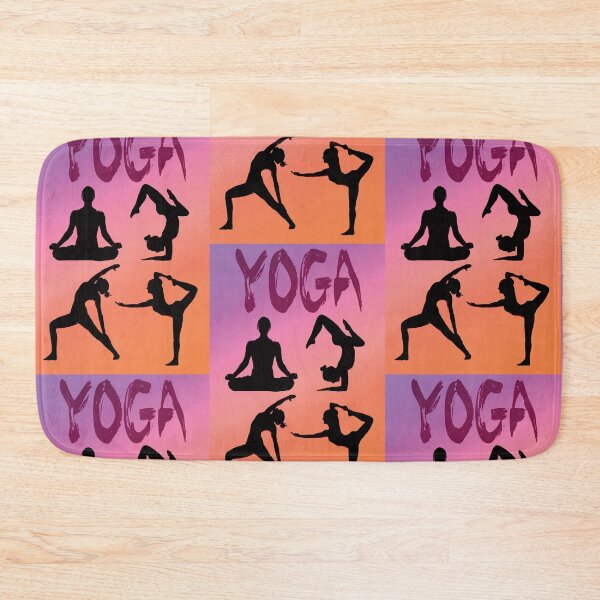 Item preview, Yoga Pose Multi Pink and Orange Pastels designed and sold by SadSacDesigns.