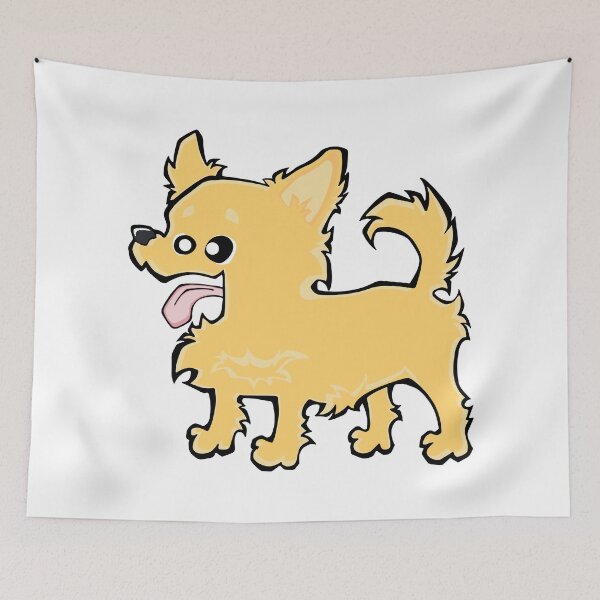 Item preview, Chihuahua - Long Hair - Cream (Full Body) WHITE BG designed and sold by TheChicken.