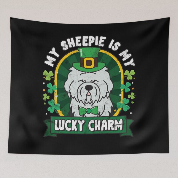 Item preview, Old English Sheepdog  Sheepie is my Lucky Charm St Patricks designed and sold by rafaeltto.