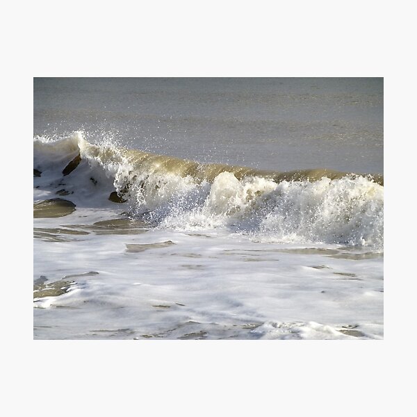 Splashy Worthing Waves Foam Patterns Seascape Photo Photographic Print