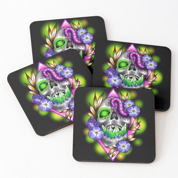 Crystal skull Coasters (Set of 4)