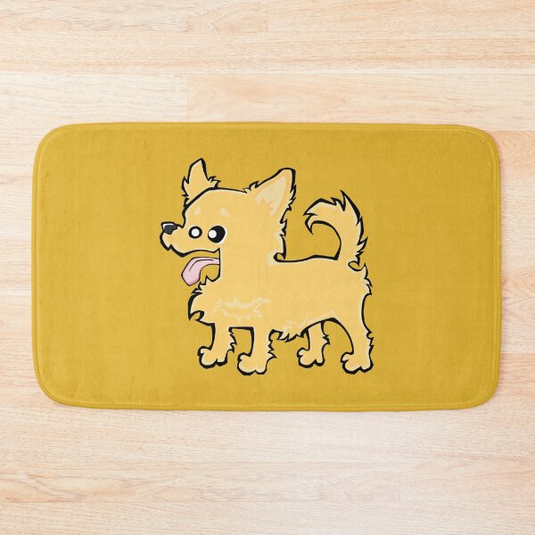 Item preview, Chihuahua - Long Hair - Cream (Full Body) YELLOW BG designed and sold by TheChicken.
