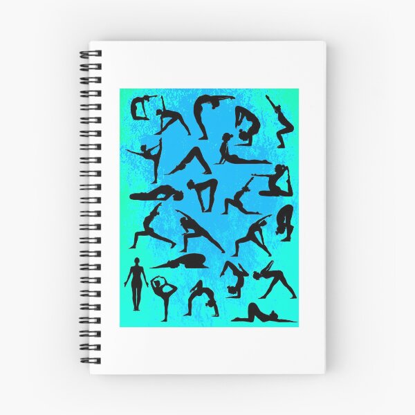 Item preview, Yoga Pose Multi Blue Tones designed and sold by SadSacDesigns.