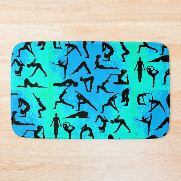 Item preview, Yoga Pose Multi Blue Tones designed and sold by SadSacDesigns.