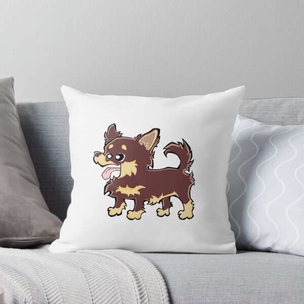 Item preview, Chihuahua - Long Hair - Chocolate (Full Body) WHITE BG designed and sold by TheChicken.