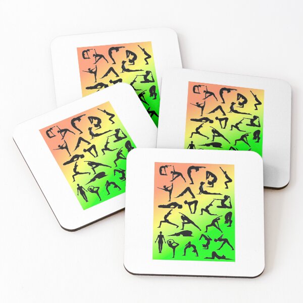 Item preview, Yoga Pose Multi Orange Yellow Green designed and sold by SadSacDesigns.