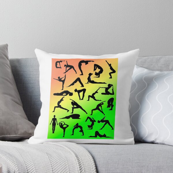 Item preview, Yoga Pose Multi Orange Yellow Green designed and sold by SadSacDesigns.