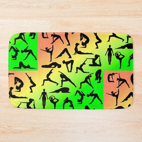 Item preview, Yoga Pose Multi Orange Yellow Green designed and sold by SadSacDesigns.