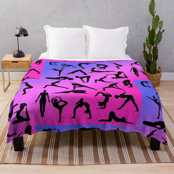 Item preview, Yoga Pose Multi Pink and Purple designed and sold by SadSacDesigns.