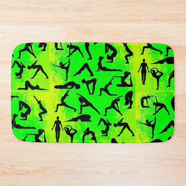 Item preview, Yoga Pose Multi Green and Yellow designed and sold by SadSacDesigns.