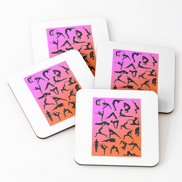 Item preview, Yoga Pose Multi Pink and Orange designed and sold by SadSacDesigns.