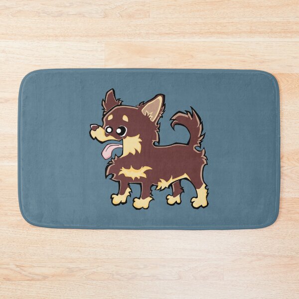 Item preview, Copy of Chihuahua - Long Hair - Chocolate (Full Body) BLUE BG designed and sold by TheChicken.