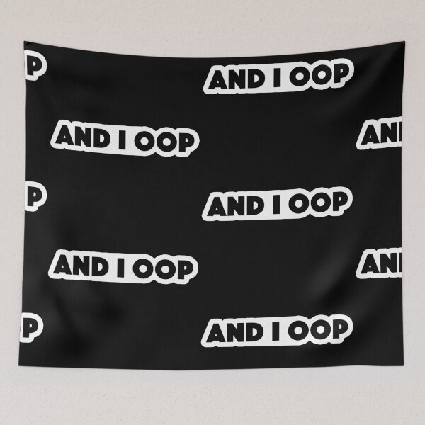 Item preview, And i oop Popular Meme Speech Mood Sticker Black designed and sold by mekx.