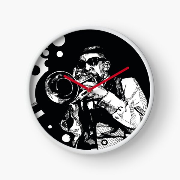 JAZZY sound - jazz musician drawing - trumpet Clock