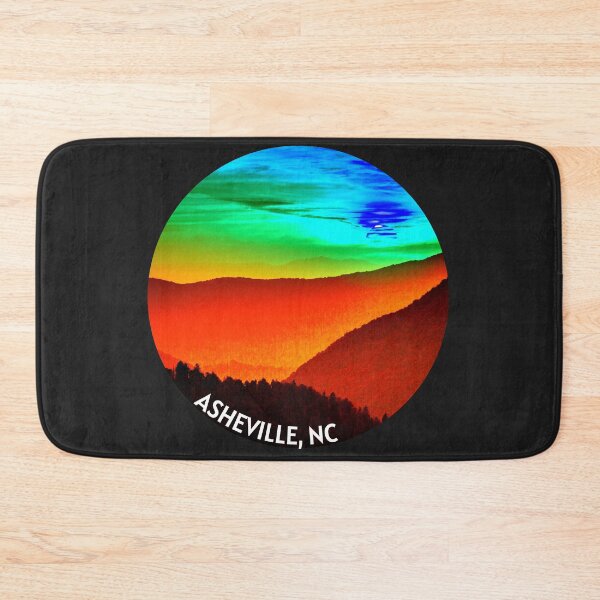 Item preview, Asheville Sunset Mountains Badge designed and sold by Bug & Brush.