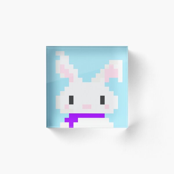 Conejo pixel Bloque acrílico