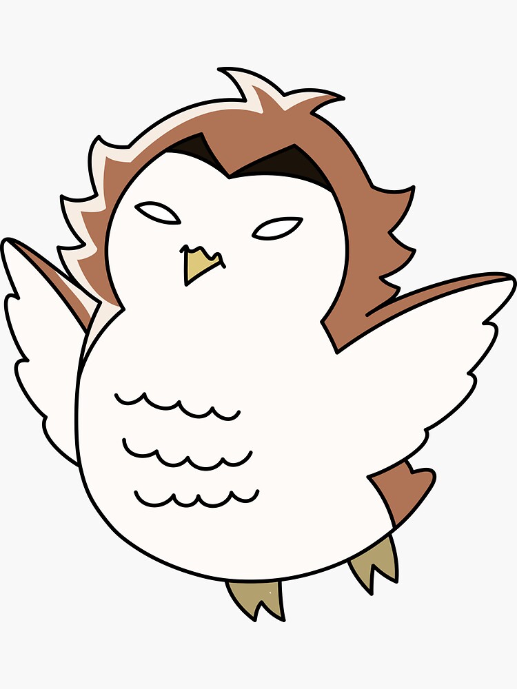 "chibi owl akaashi" Sticker by mochallah | Redbubble