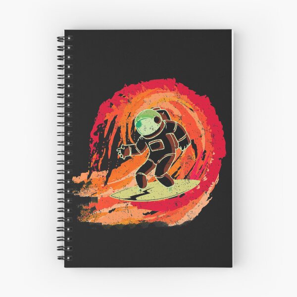 Item preview, Astronaut on surfboard rides a red wave designed and sold by tarek25.