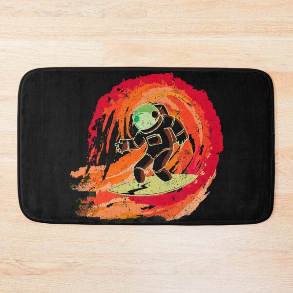 Item preview, Astronaut on surfboard rides a red wave designed and sold by tarek25.
