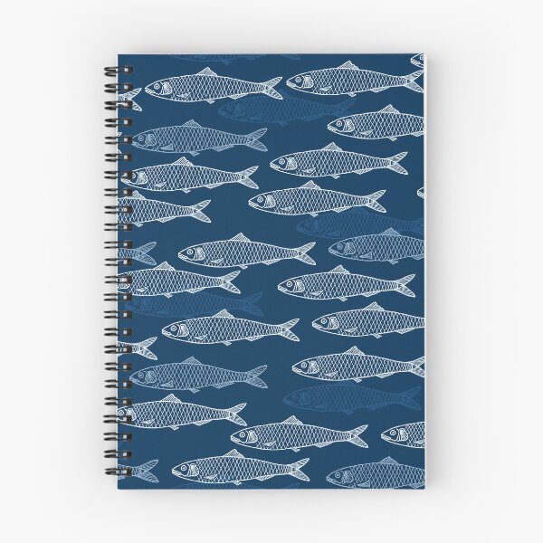 Item preview, Schooling Fish on Dark Blue designed and sold by DasBrooklyn.
