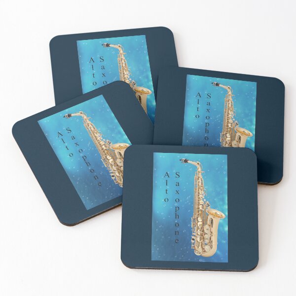Item preview, Shiny Alto Saxophone on a Bubbly Blue Background designed and sold by Havocgirl.