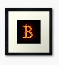 fire alphabet Framed Print