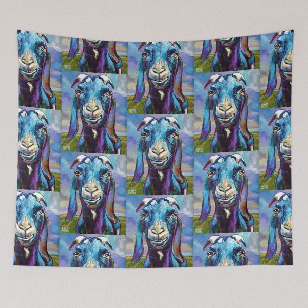 Item preview, Black Farm Goat On a Beautiful Day designed and sold by RobertPhelpsArt.