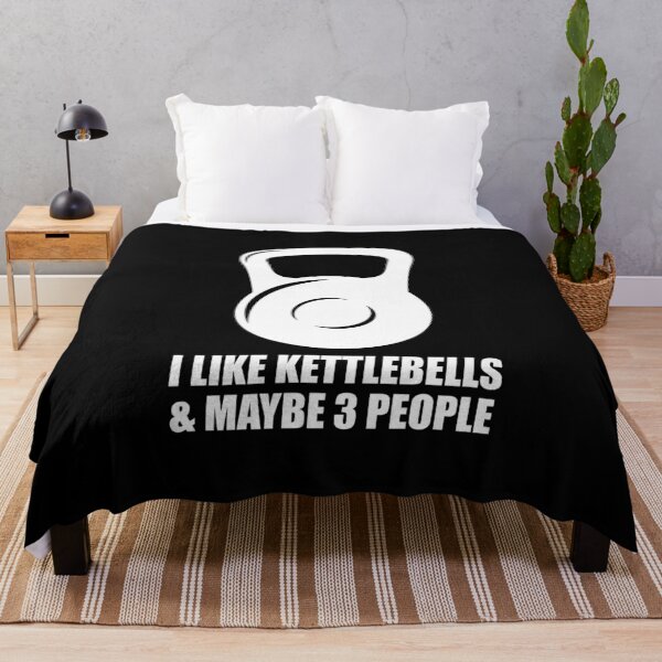 Item preview, I Love Kettle Bells And Maybe 3 People Funny Workout Fitness Gym Gift designed and sold by TooFlyDesign.