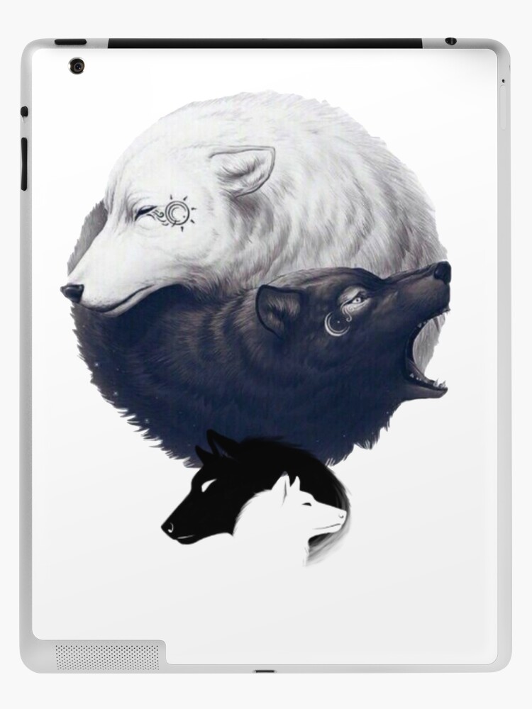 Funda y vinilo para iPad «una pareja de lobos enamorados» de MY1GALAXY |  Redbubble