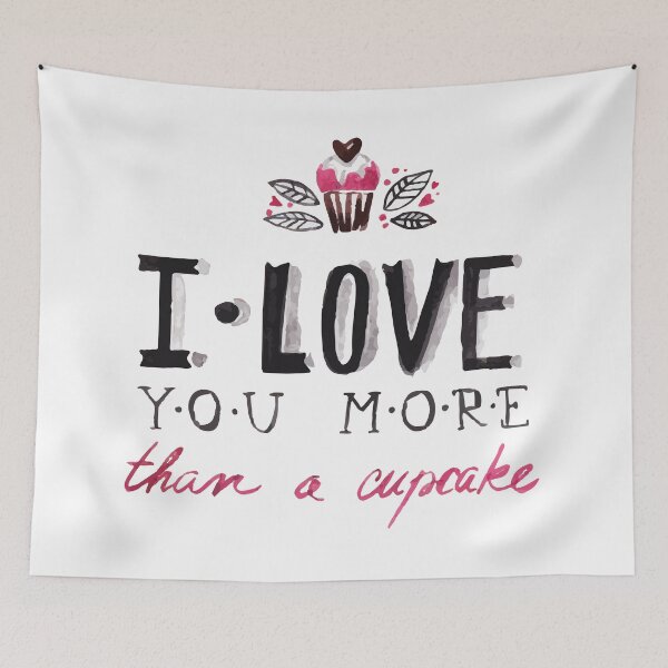 Item preview, I love you more than a cupcake designed and sold by TinoThreads.