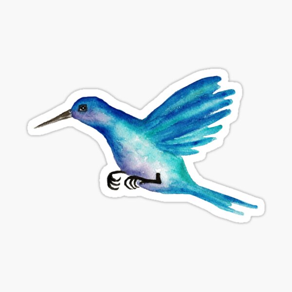 Blue Hummingbird Sticker