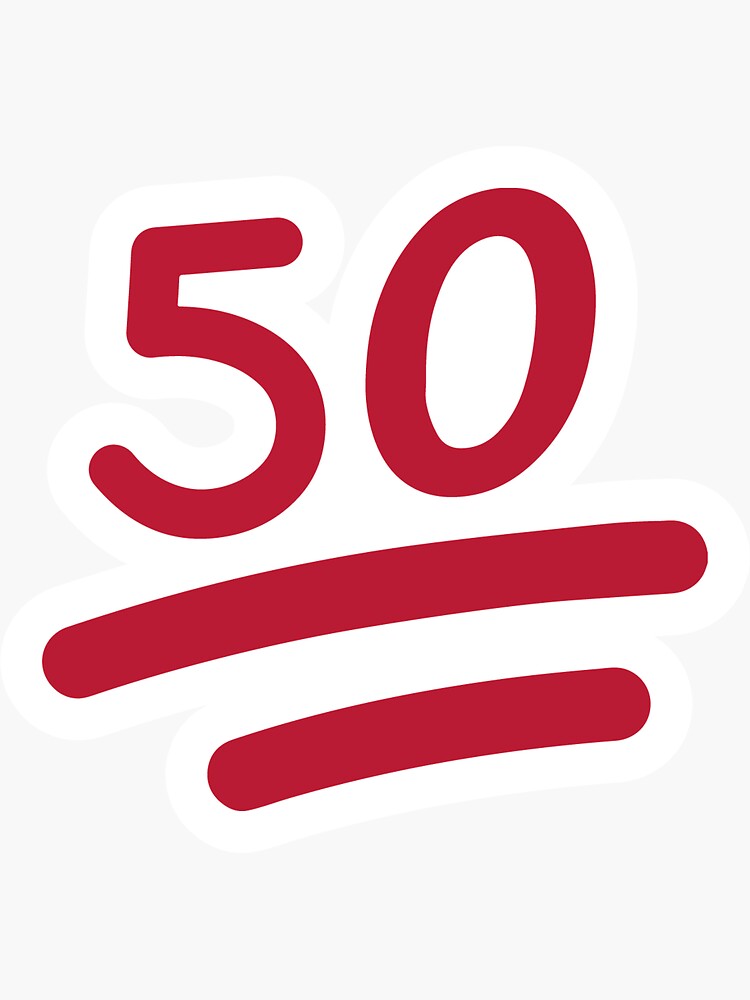 "50 emoji" Sticker for Sale by Larknado Redbubble