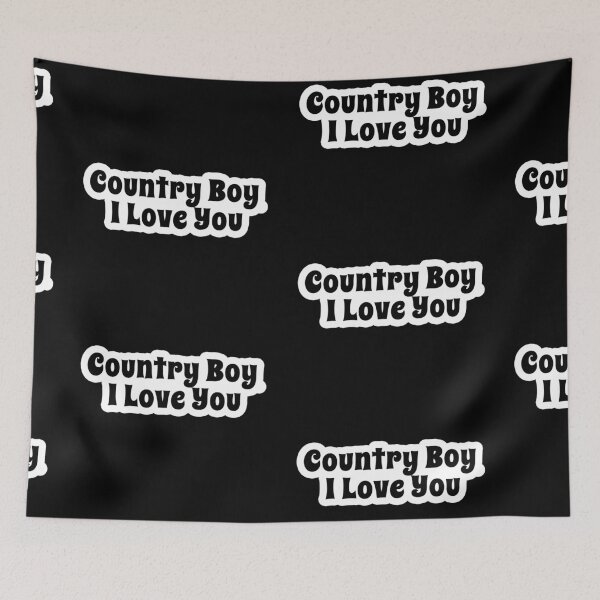 Item preview, Country boy i love you Popular Meme Speech Mood Sticker black designed and sold by mekx.