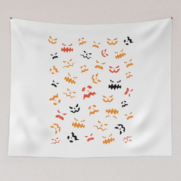 Item preview, Jack O Lanturn Halloween Pumpkin Faces designed and sold by TooFlyDesign.