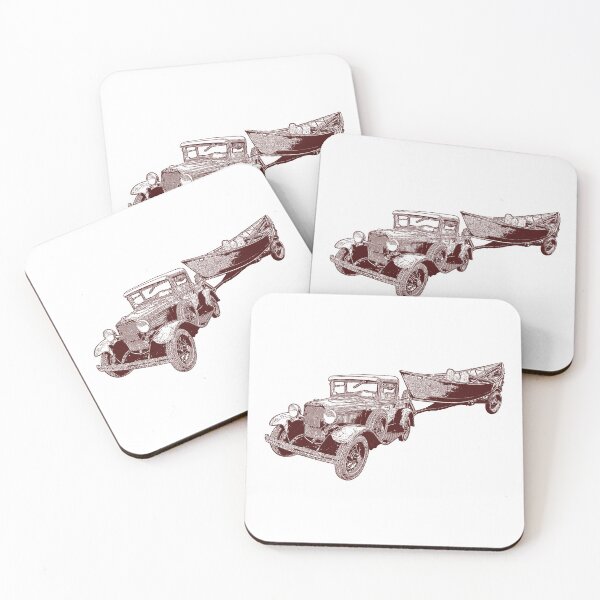 Item preview, Old School Pick Up & Wood Driftboat designed and sold by AirWaterArt.