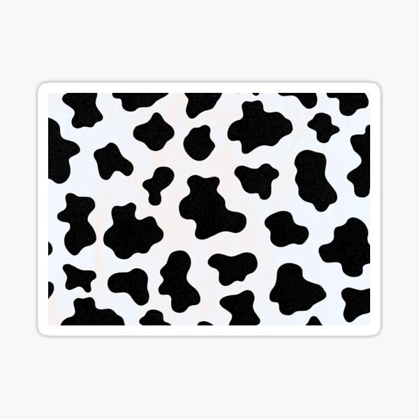 Cow Print Sticker By Aesthetic Art Redbubble - roblox logo pink cow print