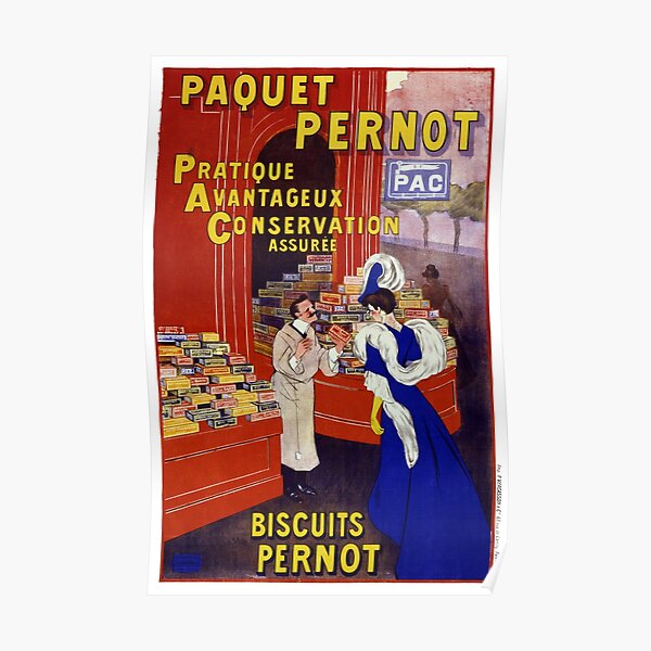 Paquet Pernot Vintage Advertising Poster Restored Poster