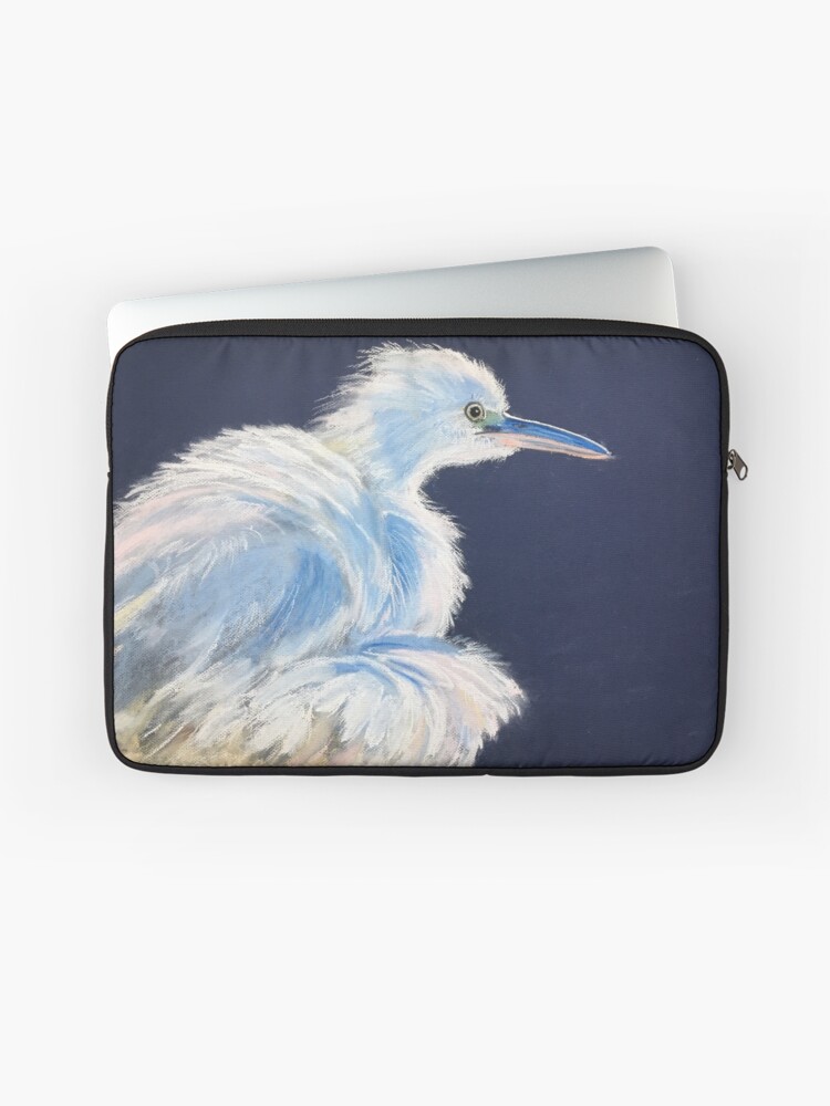 Housse D Ordinateur Bebe Heron Bleu Par Gerrysart Redbubble