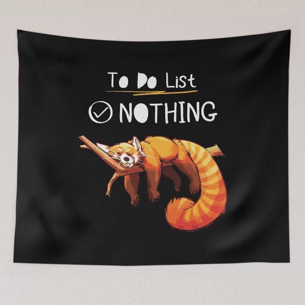 Item preview, Red Panda Bear To Do List Nothing - Lazy Animal Sleeping Gift designed and sold by Dressed For  Duty.