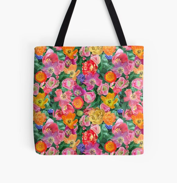 Tulip happy by Tea with Xanthe All Over Print Tote Bag