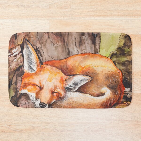 Item preview, Slumbering fox designed and sold by DoraKorenyPaintings.