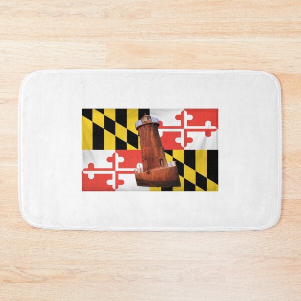 Item preview, Maryland Flag with Lighthouse designed and sold by baybranded.