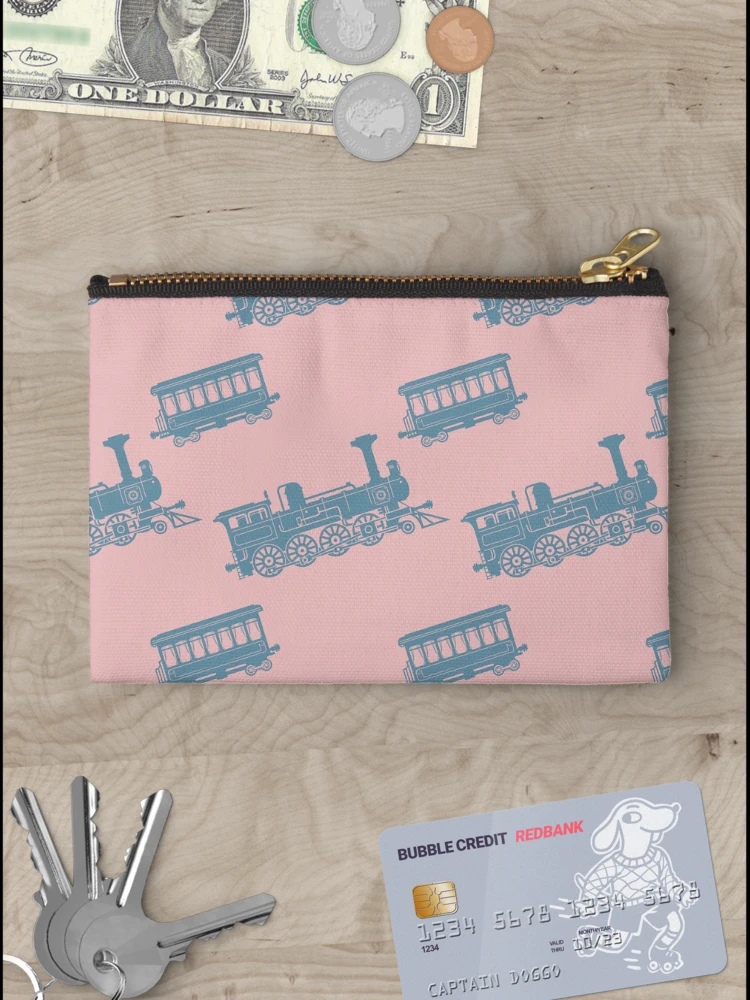 Thumbnail 3 of 4, Zipper Pouch, Color pattern train theme designed and sold by studio838.