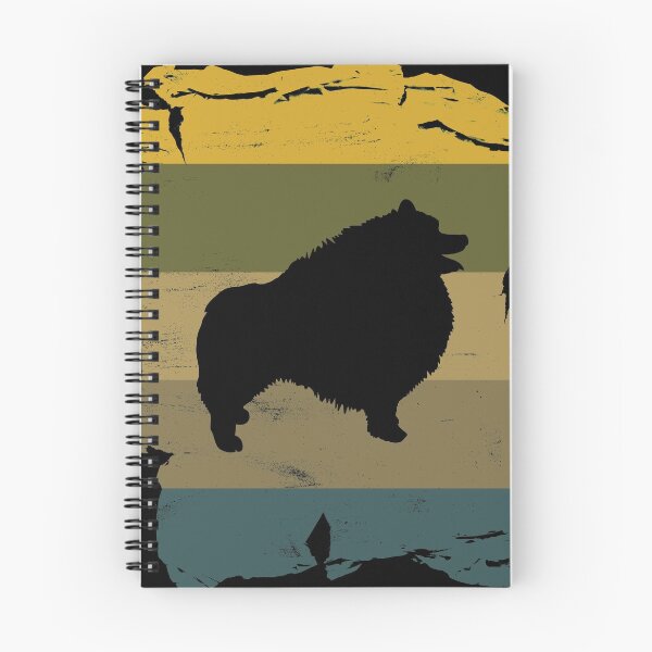 Item preview, Keeshond Distressed Vintage Retro Silhouette designed and sold by DoggyStyles.
