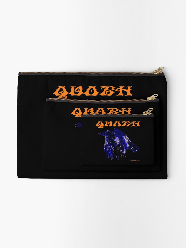 Thumbnail 2 of 4, Zipper Pouch, Quoth designed and sold by EyeMagined.