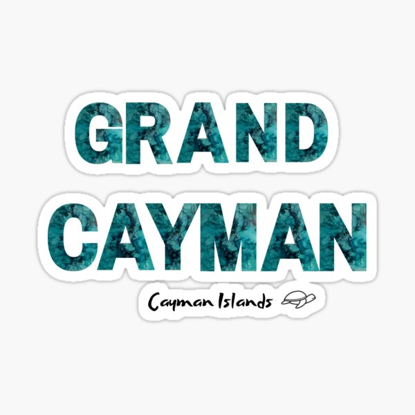 Cayman Islands Alcohol Ink Sticker