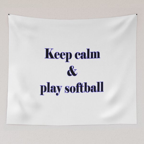 Item preview, Keep calm & play softball designed and sold by Pline88.
