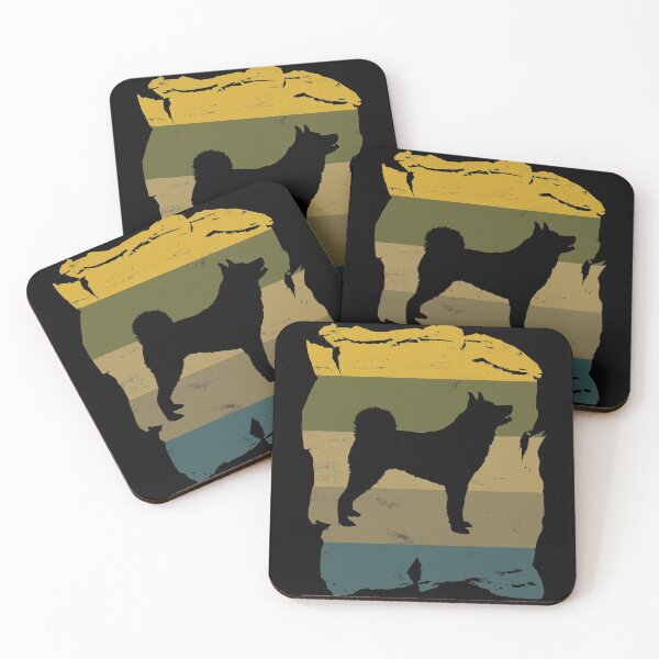Item preview, Karelian Bear Dog Distressed Vintage Retro Silhouette designed and sold by DoggyStyles.