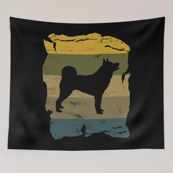 Item preview, Karelian Bear Dog Distressed Vintage Retro Silhouette designed and sold by DoggyStyles.