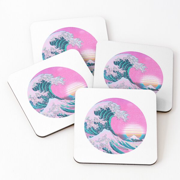 Item preview, Vaporwave Great Wave Off Kanagawa Aesthetic Retro Sunset designed and sold by CoitoCG.